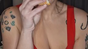 Eating my cheeseburger