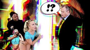 BANGBROS - Blonde PAWG AJ Applegate Taking BBC From Masked Black Man While Pop Is Not Looking