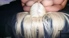 Big blonde BBW Chanel Barbie meets huge Asian cock