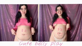 Cute belly play