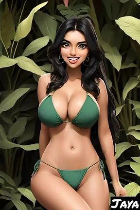 Jaya Anjali bikini in forest dancing (Ai model)