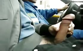 Allowed to jerk off in the taxi