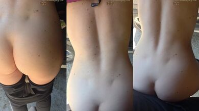 Fucking my slut outdoors and cumming on her ass