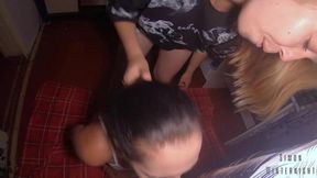 Kinky Couple Used Their Friend / Face and Throat Fuck / Massive Facial (Black Lynn, Simon Winternight)