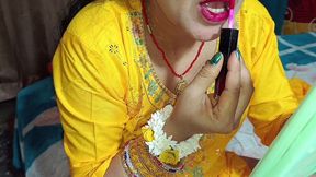 indian new bridal bhabhi most beautiful blowjob sex with dever clear hindi audio