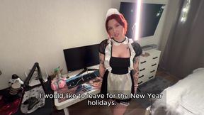 POV: Lustful Maid Gave Her Huge Ass as a Gift for the New Year