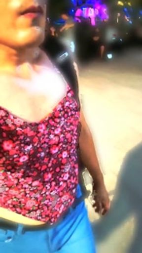 Walking down the street
