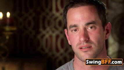 This hot couple is having a full swinger swap and they are loving it!