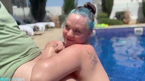 Outdoor Blowjob at Our Villa