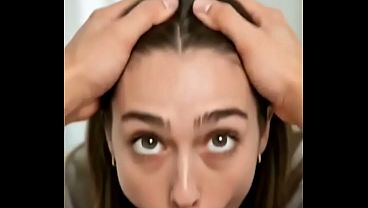 Big Boobed Babe gags on cock and loads