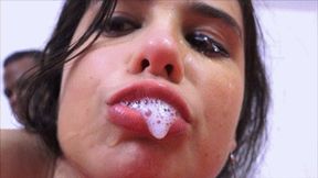 MAIN PRIORITY - CUM SMELLING BREATH AND SALIVA ON YOUR FACE! - HUMILIATING FACE LICKING AFTER BLOWJOB AND CUM SWALLOWING