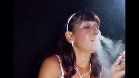 Chain smoking & nose exhales