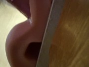 Releaseing stress by pleasuring my hung cock with cumshot