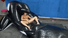 Christy Inflates Masturbates Deflates and Squirts with Huge Whale 4K (3840x2160)