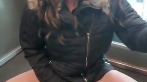 Femboy public jerk off