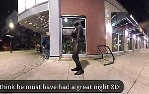 Curvy crossdresser flirt with a stranger