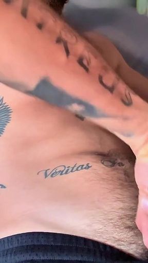 Sexy Spanish Guy Massasing His Friend Alone at Home