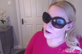 Ms Inhale smoking 120 in sunglasses