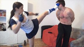 FULL SCENE:PERSONAL TRAINER IN BIG TROUBLE-CRUEL KICKBOXING BEATDOWN WITH FOOTJOB ENDING (SMALL FILE HQ)
