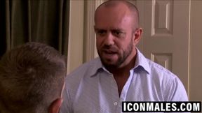 Matt Stevens thrusts big cock in tight ass after rimming