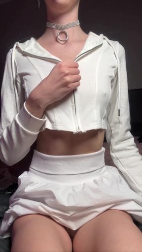 Pussy spread wide open, waiting for you to fill it