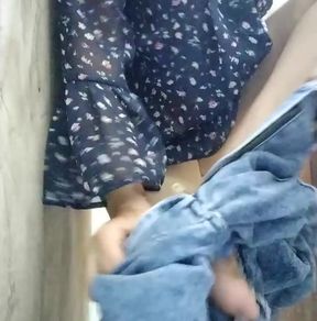 Hot Indian New Wife Became Horny Bathroom