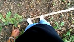 White Socks POV Outdoor Walking, Worshiping and Making Them Dirty