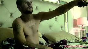 Stroking the big swollen cock of straight dude Brian Younger to fill my mouth with hi