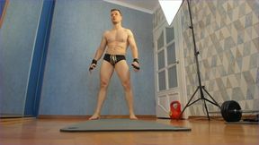 Shove-ups from the floor. Cowers. Softcore undergarments