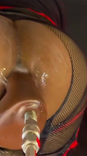 Horny Bottom Gapes Creamy Noisy Farty Hole - Hardcore Dildo Machine Fuck