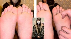 Exceptionally Beautiful Japanese Size 9. 5 Greek-feet Hyper Sensitive Sole Tickling; 6 minutes 2 seconds