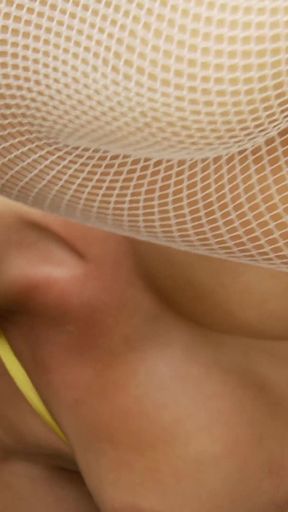 Cum explosion all over tight shaved pussy