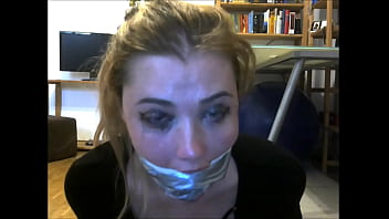 British Pornstar Misha Mayfair Has Her Cocksucking Mouth Packed &amp_ Tape Gagged!