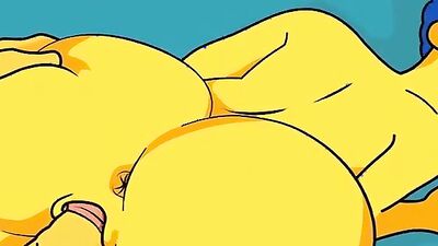 Big Boobs Anal Creampie Hentai - Homer & Marge Simpson cartoon porn