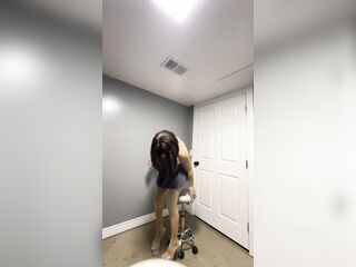 Wearing a hawt mini gray suit. Large dick teasing giant booty and bazookas