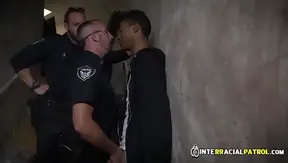 White Cop Dominates Horned Black Suspect in Steamy Interracial Encounter