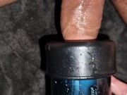 Using a penis pump while watching my wife