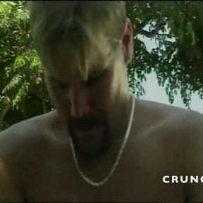 97 this bitch is fucked barebakc anal and all the cum in his