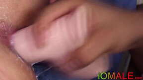 Horny and cute guy fucks blindfolded friend's ass raw