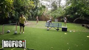 Platinum Mimi Monet rides cock for better workout than soccer practice