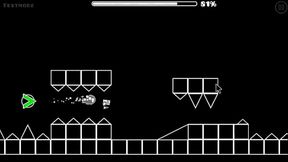 Jogando Geometry Dash