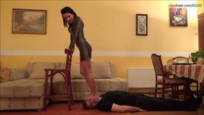 VERONICA - You are a worm under my feet - Trampling, foot domination, facestanding, facetrampling