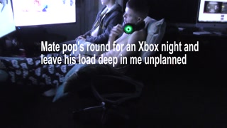 3 UK Lads Playing Xbox Unplanned Breeding Creampie