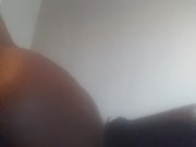 Black Thug Riding 12' Dildo after long night ParTying