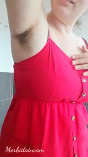 Housewife with armpits and hairy pussy
