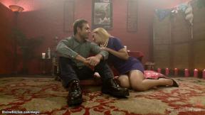 Cuckold watching big tits housewife fucking