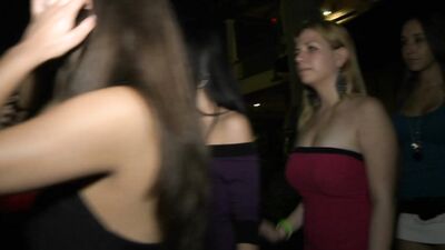 Bunch of slutty girls are fucking with strangers in a club