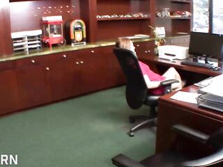 Fresh hawt secretary teen banged in the office with sexy snatch creampie