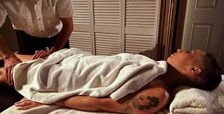2nd attempt at a massage video with my roommate. She blames the lotion.