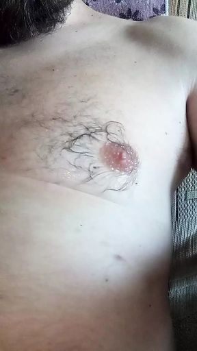 Nipples in cum from mouth